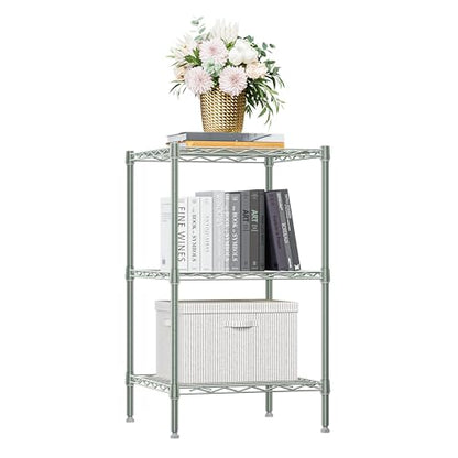 750 lbs 3 Shelf Storage Shelves Wire Shelving Unit Standing Metal Rack for Small Places Narrow Wire Rack for Bathroom (3 Count)