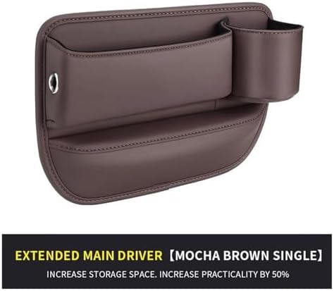 Car Seat Organizer Car Leather Seat Gap Multifunction Crevice Water Cup Holder Storage Box Compatible with Tesla Compatible with Model 3 Compatible with Model Y