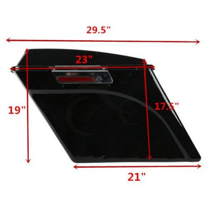 Motorcycle 5" Stretched Saddlebags with Black Conversion Brackets Fit For Harley Softail Deluxe Heritage Softail 1984 (2 Count)
