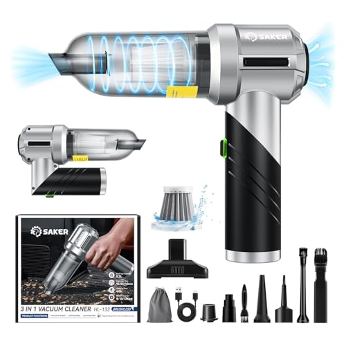 Handheld Car Vacuum Cordless Portable 17000PA Foldable HL133 Black