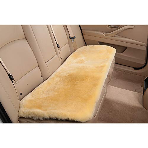 Genuine Sheepskin Car Rear Seat Cover for Fuzzy Fur Wool Cushion