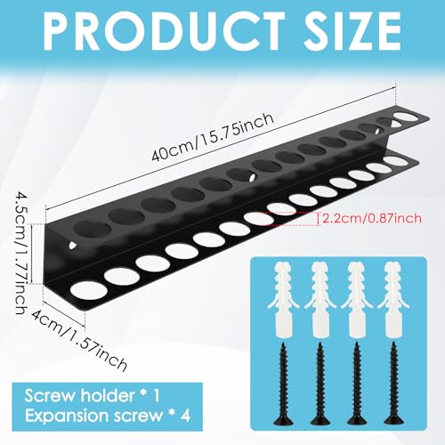 Screwdriver Organizer Wall Mount with 14 Holes