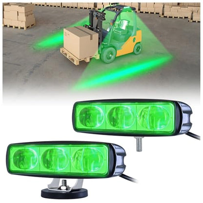 LED Green Line Forklift Safety Light Warehouse Hazard Warning (2 Count)