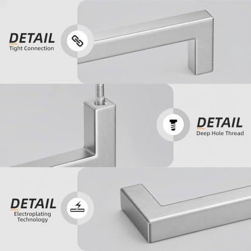 10 Pack 10 Inch Brushed Nickel Cabinet Pulls Kitchen Handles (10 Count)