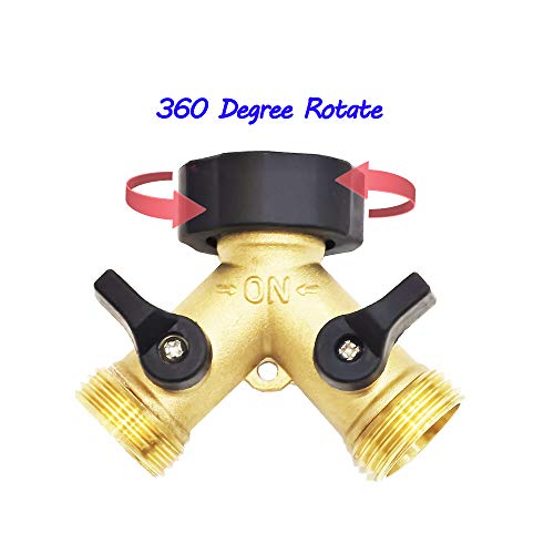 Hose Splitter 2 Way Brass Y Valve +3