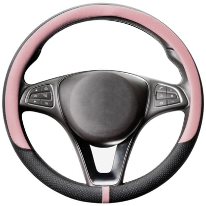 Breathable Car Steering Wheel Cover 16 inch Auto Universal Leather Wrap Non