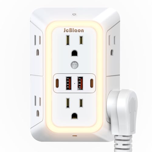 Wall Outlet Extender with Night Light