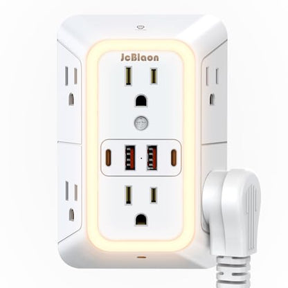 Wall Outlet Extender with Night Light