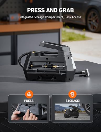 H2 Pro Cordless Tire Inflator Portable Air Compressor 12VDC Battery