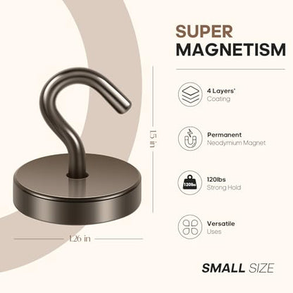 Magnetic Hooks Steel Tube Design for Cruise (10 Count)