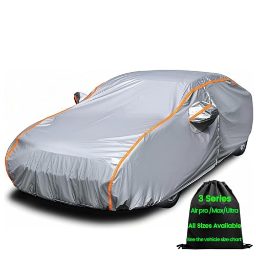 Small Car Cover for Automobiles All Weather Waterproof Carpa para Carro Full Exterior Covers Fit Tesla Model 3 Honda Civic Mercedes c300 BMW M3 Fit All Sedan 178"~186"