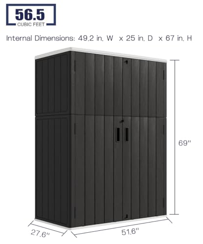 Outdoor Vertical Storage Shed