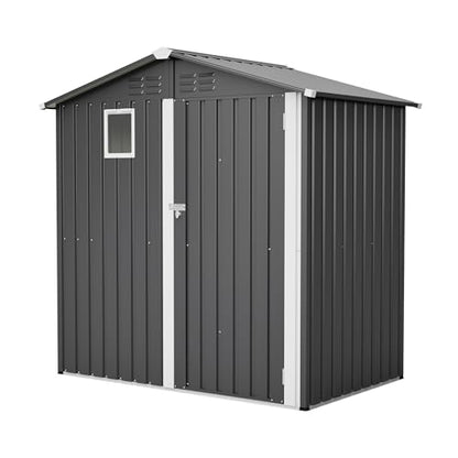 6x4ft Tool Storage Shed with Lockable Doors & Window