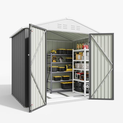 6x4 FT Outdoor Storage Shed with Floor Frame