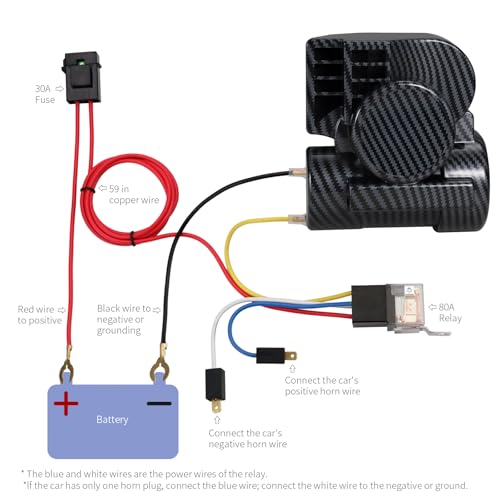 Air Horn Loud horn kit for Car Motorcycle 12V Train horn with Horn Cover