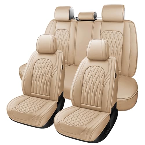 Nappa Faux Leather Car Seat Covers Full Set (5 Count)