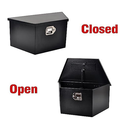 Black Steel Trailer Tongue Truck Box 26 x 13.3 x 12 Inch