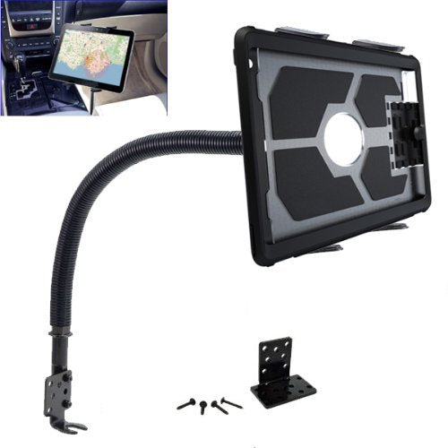 Heavy Duty Flexible 22“ Aluminum gooseneck ELD compliant car truck fleet floor seat bolt tablet mount for Apple iPad Air Pro Mini Microsoft Surface Pro