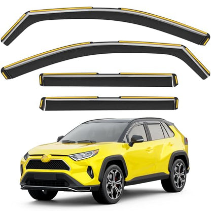 in Channel Window Visors Rain Guards for Toyota RAV4 2019 (4 Count)