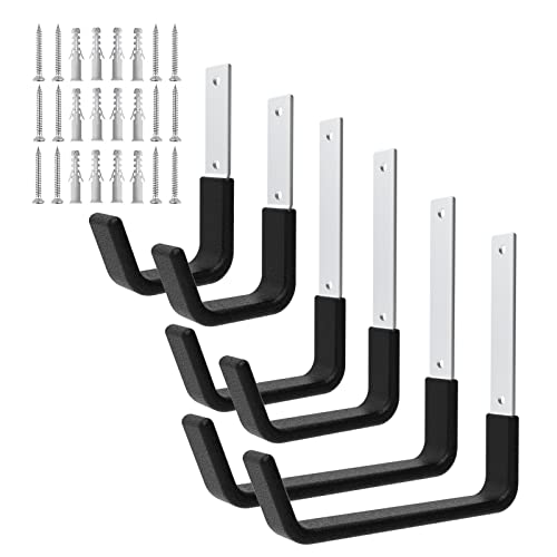 Heavy Duty Utility Hooks for Garage Storage Utility Hooks Wall Mount (6 Count)