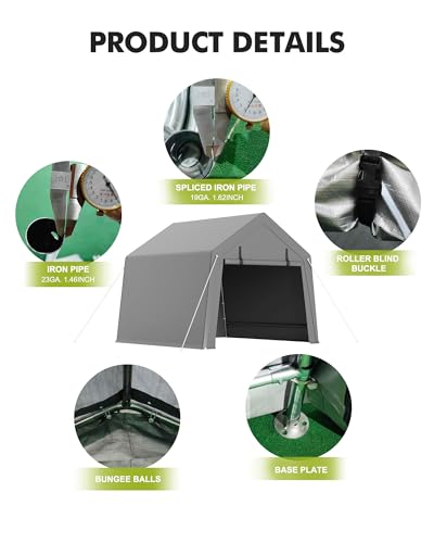 6 x 6 ft Carport Storage Shed