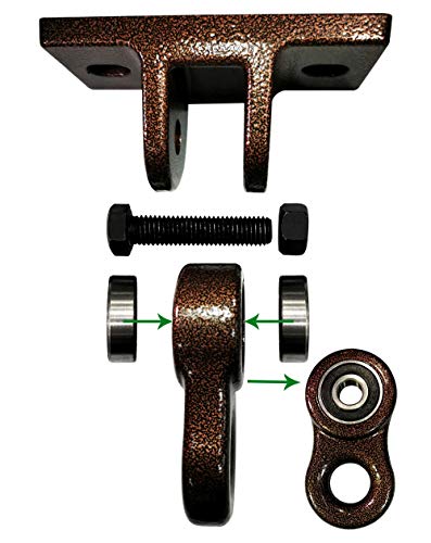 Heavy Duty Bronze Swing Hangers Screws Bolts Included Over 5000 lb Capacity Playground Porch Yoga Seat Trapeze Wooden Sets Indoor Outdoor (2 Count)