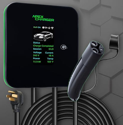 MACH 2. NACS Tesla Connector. Fast Level 2 EV Charger 48 amp Garage