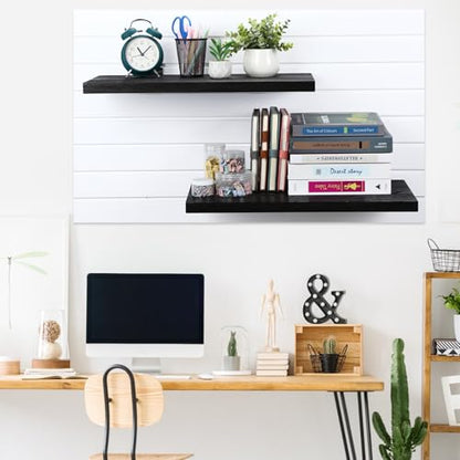 Wooden Floating Shelves for Wall Set of 4 (4 Count)