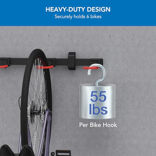 WheelsUp Bike Wall Mount for 6 Bikes