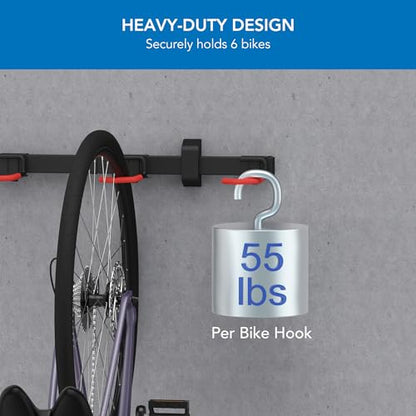 WheelsUp Bike Wall Mount for 6 Bikes