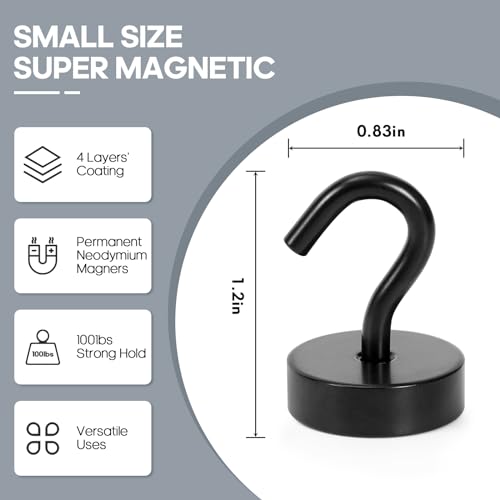 Magnetic Hooks Steel Tube Design for Cruise (10 Count)