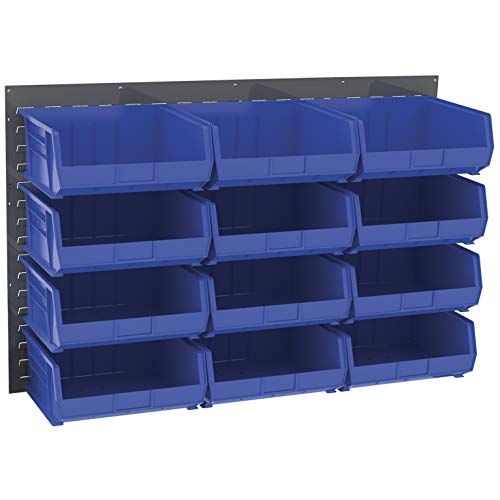 30655 Louvered Steel Wall Mount Panel Garage Organizer for Hanging AkroBin Storage Bins