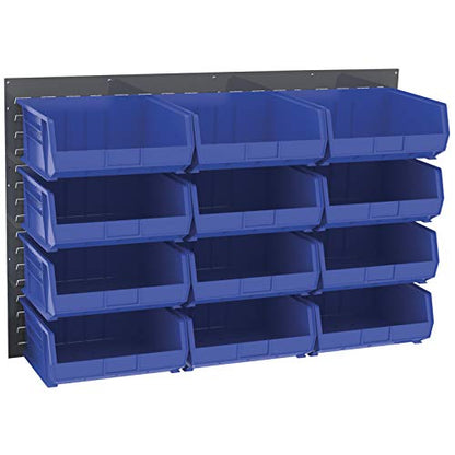30655 Louvered Steel Wall Mount Panel Garage Organizer for Hanging AkroBin Storage Bins