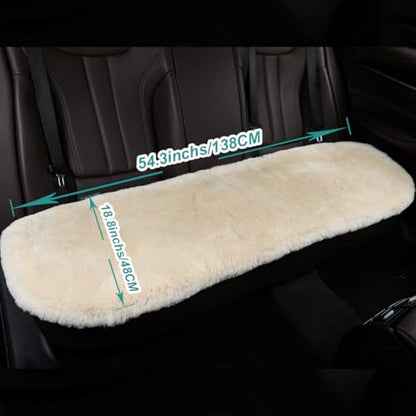 Genuine Sheepskin Car Rear Seat Cover for Fuzzy Fur Wool Cushion