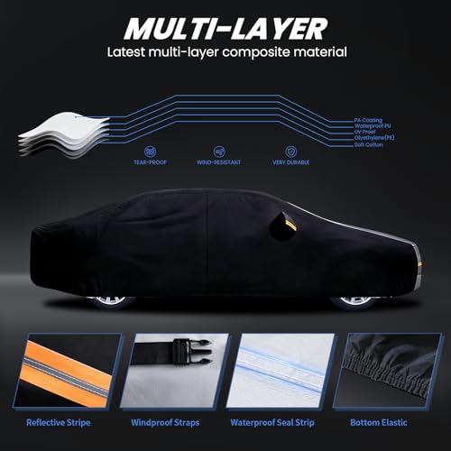 Multi Layer Car Cover Custom Fit for Lexus ES 300 330 350