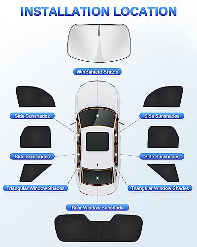 Windshield Sun Shade for Ford Bronco Sport 2021 (8 Count)