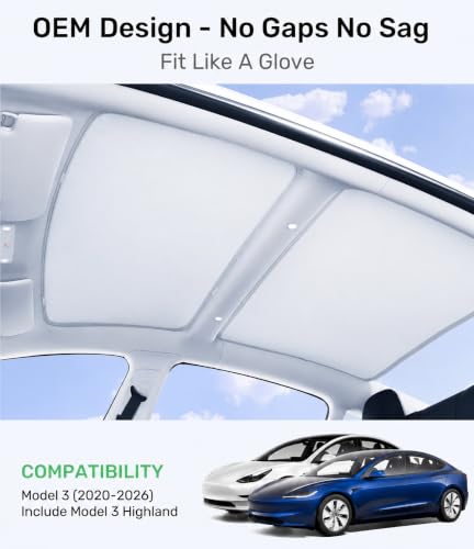 Tesla Model 3 Sunshade Roof for 2020