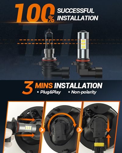 9006 HB4 LED Fog Light Bulbs (2 Count)