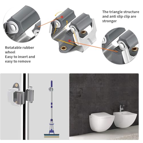 Mop and Broom Holder Big Size Hanging 1 KG Extra (10 Count)