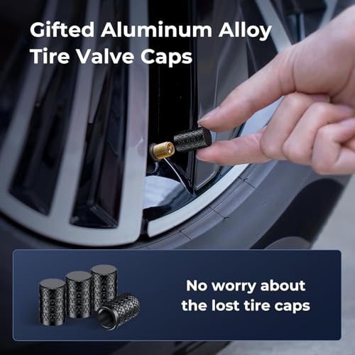 Tire Inflator Portable Air Compressor 150PSI Air Pump for Car Tires [3X Faster] Inflation Electric Smart Tire Pump with Extra