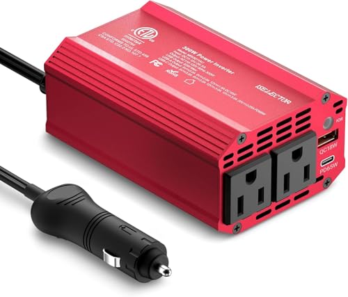 300W Power Inverter DC 12V to 110V AC Car Outlet Adapter with USB