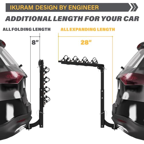 4 Bike Rack Bicycle Carrier Racks Hitch Mount Double Foldable Rack for Cars