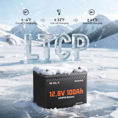 12V 100Ah LiFePO4 Lithium Battery with Bluetooth