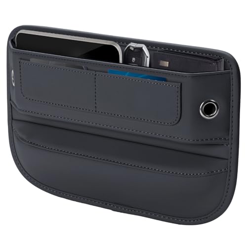 Universal Fit Premium Leather Car Seat Gap Filler Organizer