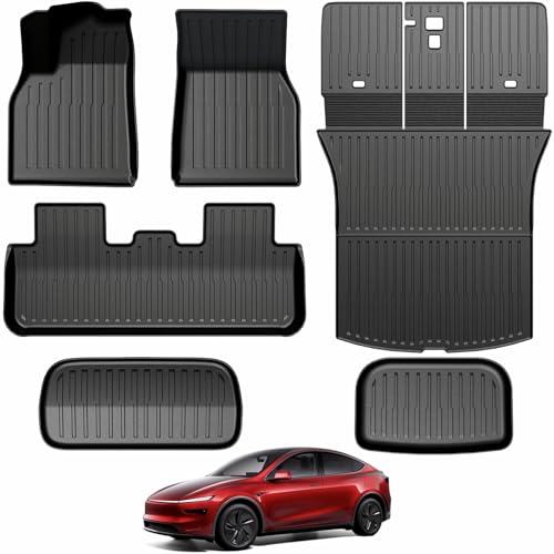 Floor Mats for 2025 2026 Tesla Model Y Juniper Accessories (6 Count)