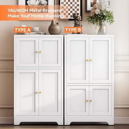 White Bathroom Floor Cabinet