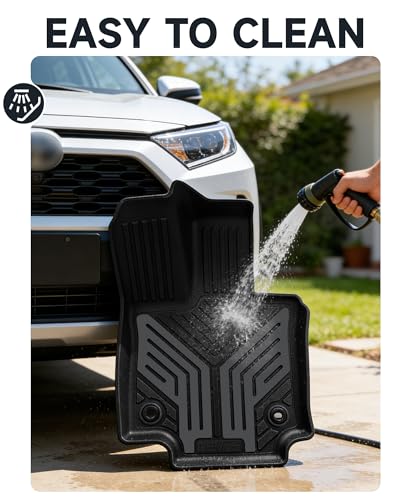 Premium Color TPE Floor Mats Custom Fit for Toyota RAV4 2019