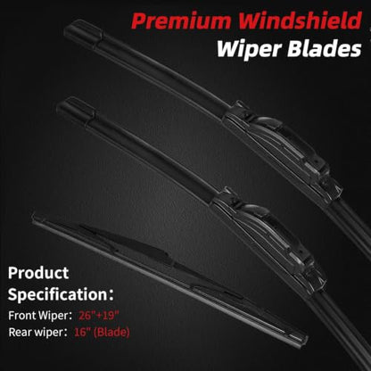 26"+19"+16" Windshield Wiper Blade Replacement for Toyota Prius 2010