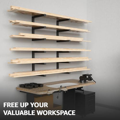 Wood Organizer and Lumber Storage Rack Wall Mount