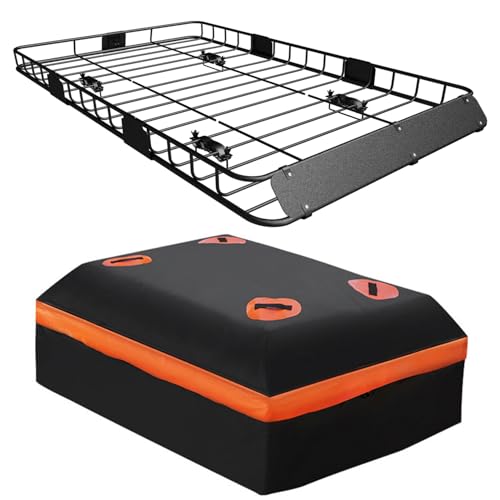 Roof Rack Carrier Basket Universal Rooftop 54" x 34" x 6" + Waterproof Bag